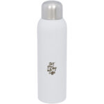 Guzzle 820 ml RCS certified stainless steel water bottle – White with logo