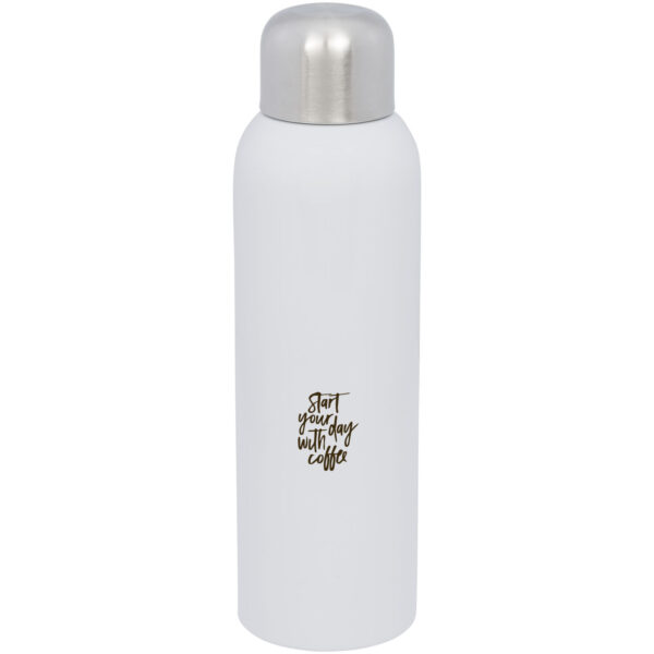 Guzzle 820 ml RCS certified stainless steel water bottle – White with logo