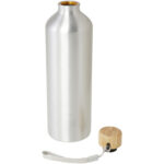 Malpeza 1000 ml RCS certified recycled aluminium water bottle – Silver extra view