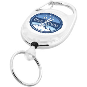 Gerlos roller clip keychain – White with logo