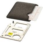 Saki 15-function pocket tool card – Silver with logo