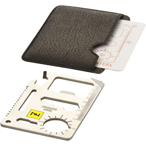 Saki 15-function pocket tool card – Silver with logo