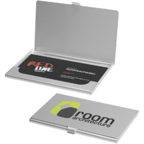 Shanghai business card holder – Silver with logo