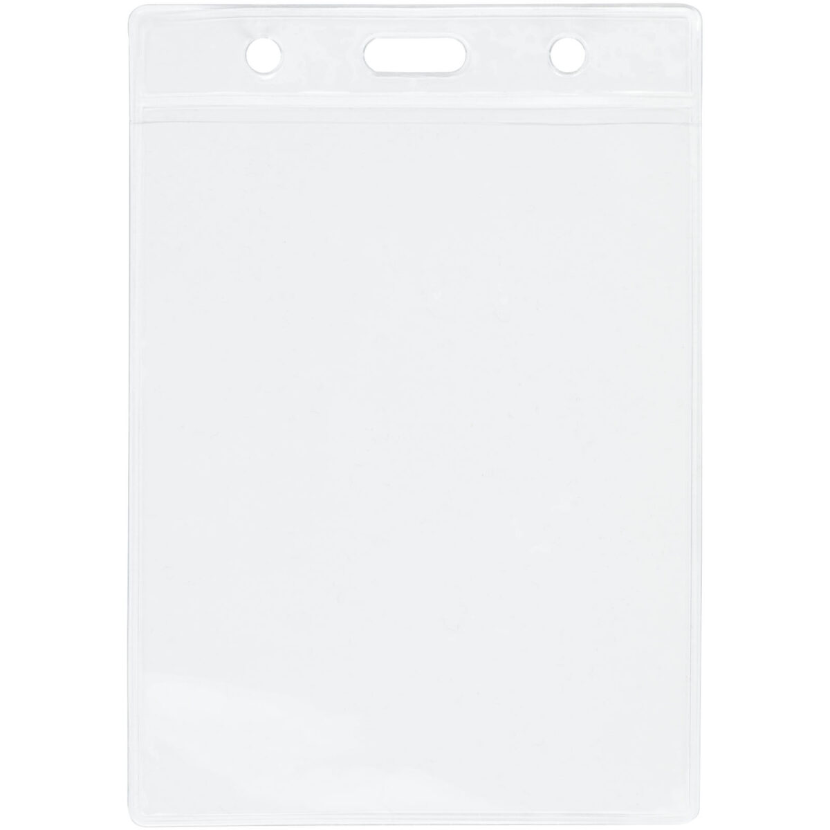 Lorenzo badge holder – Transparent clear front view