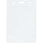 Lorenzo badge holder – Transparent clear front view