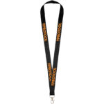 Impey lanyard with convenient hook – Solid black with logo