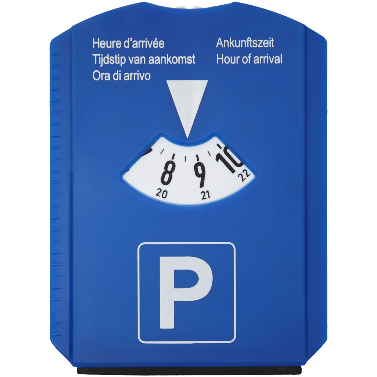 Spot 5-in-1 parking disc – Blue front view