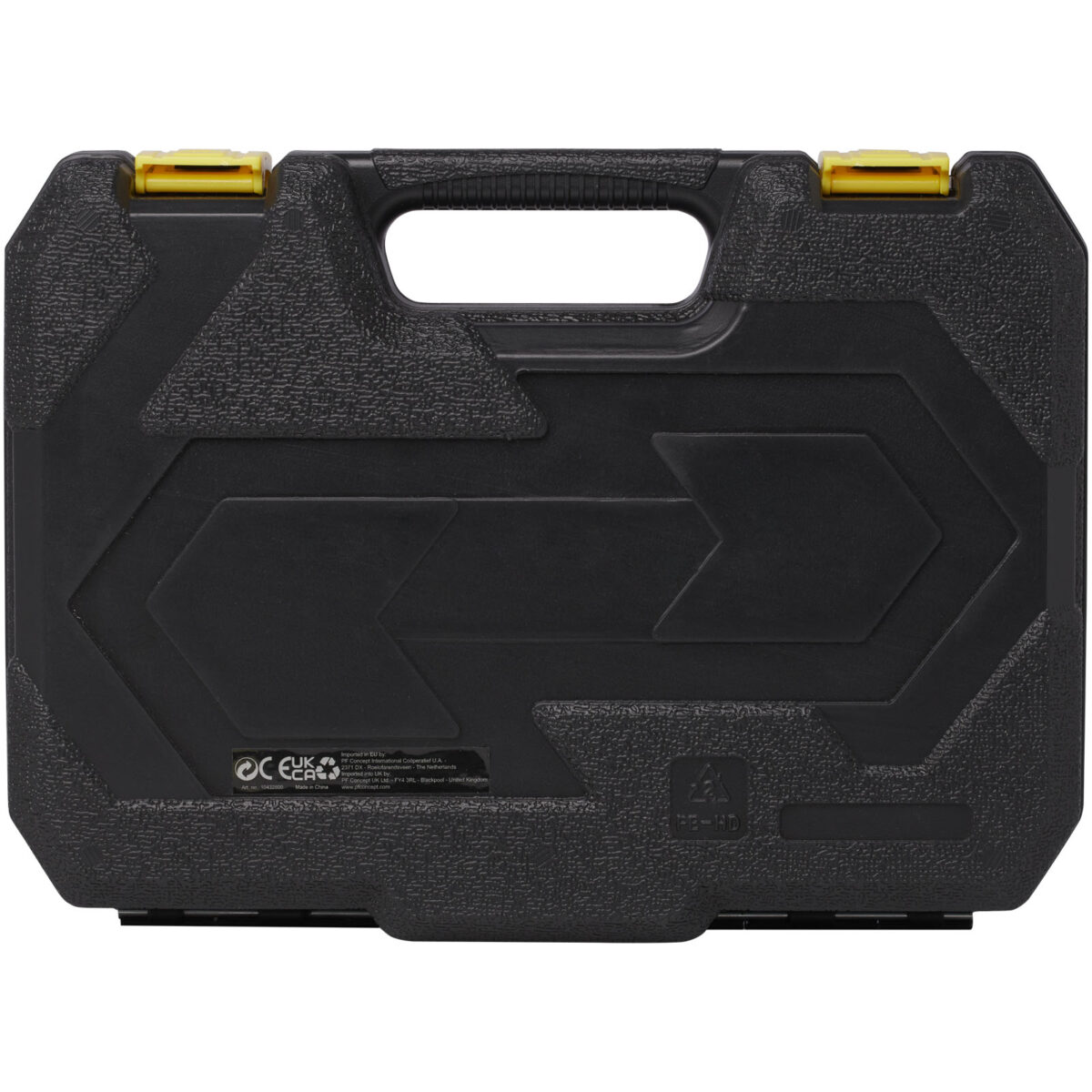 Sounion 16-piece tool box – Solid black back view