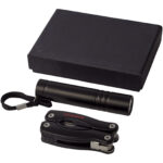 Scout multi-function knife and LED flashlight set – Solid black extra view