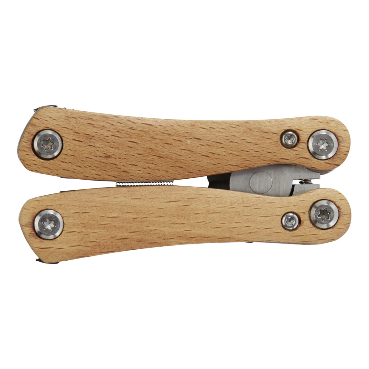Anderson 12-function medium wooden multi-tool – Natural back view