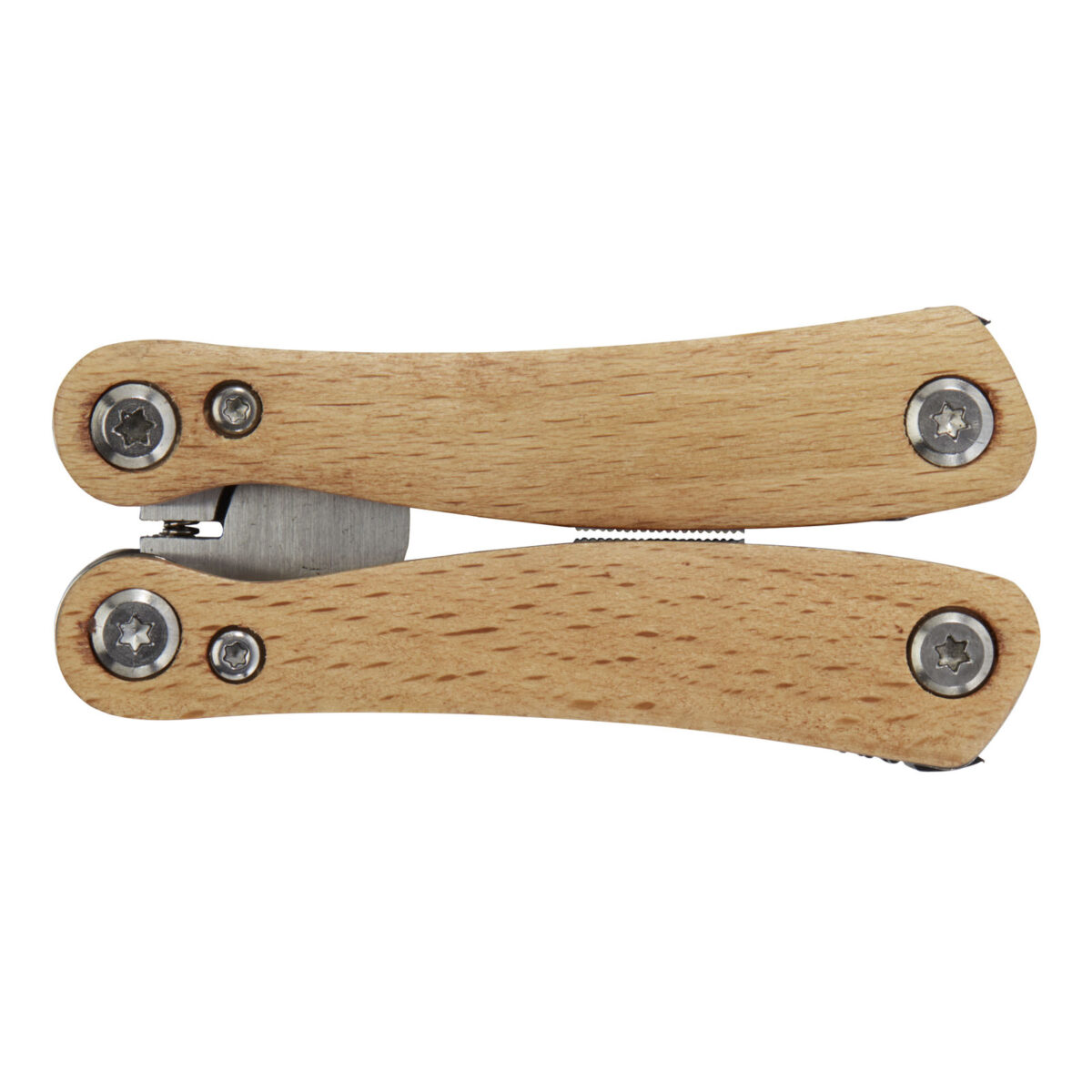 Anderson 12-function medium wooden multi-tool – Natural front view