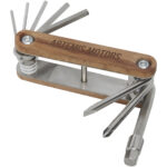Fixie 8-function wooden bicycle multi-tool – Wood with logo
