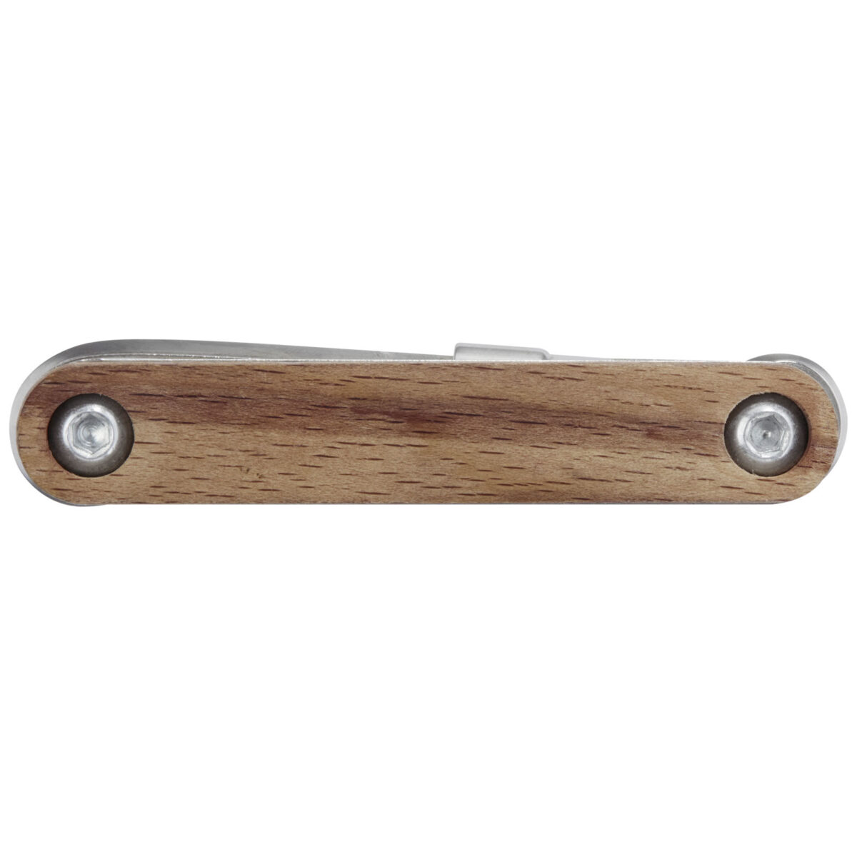 Fixie 8-function wooden bicycle multi-tool – Wood front view