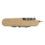 Richard 7-function wooden pocket knife – Natural front view