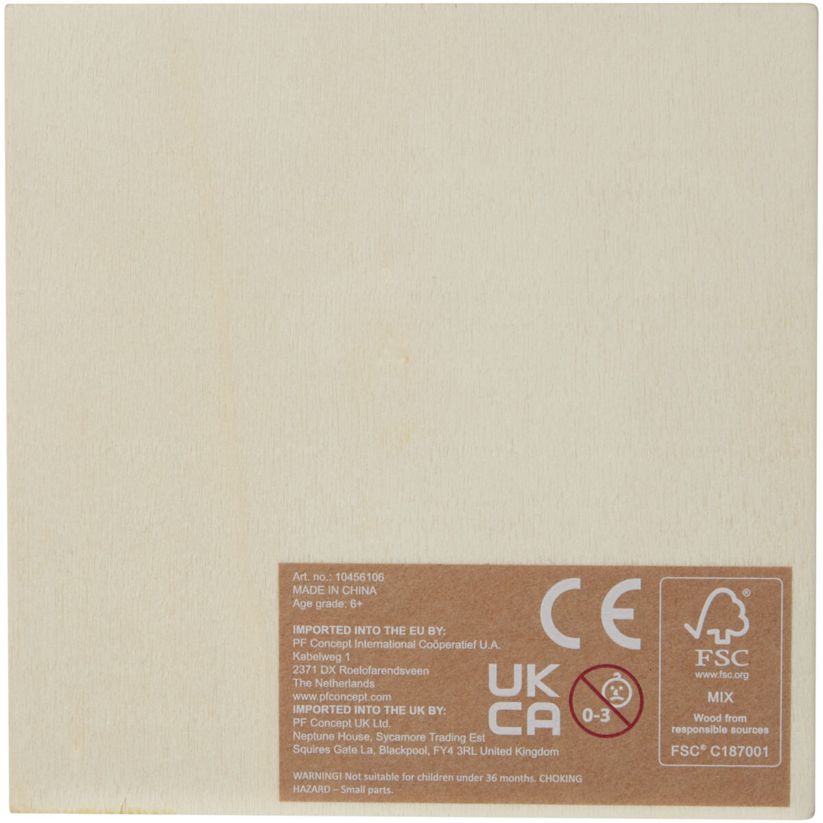 Bark wooden puzzle – Natural back view