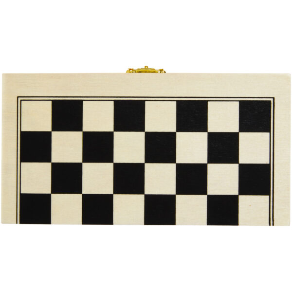 King wooden chess set – Natural front view