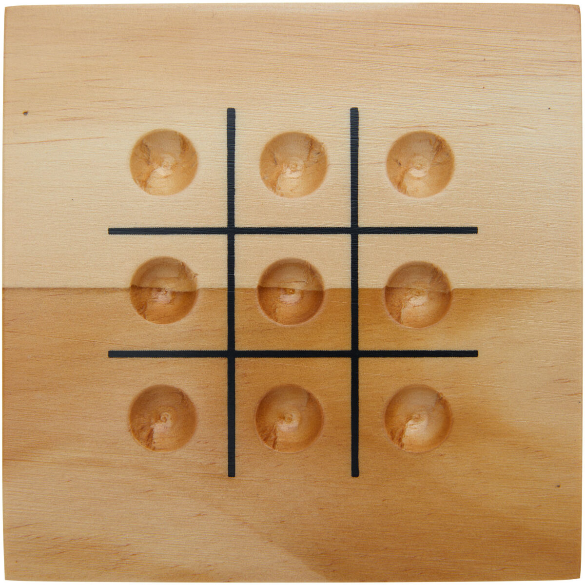 Strobus wooden tic-tac-toe game – Natural front view