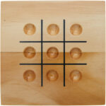 Strobus wooden tic-tac-toe game – Natural front view