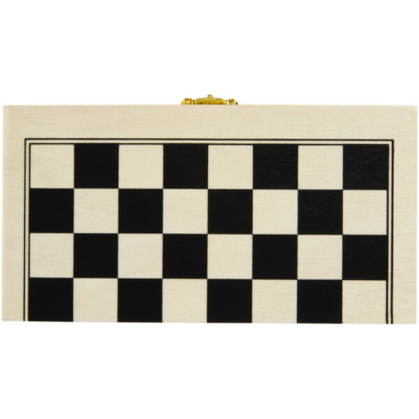 Mugo 3-in-1 wooden game set – Natural front view