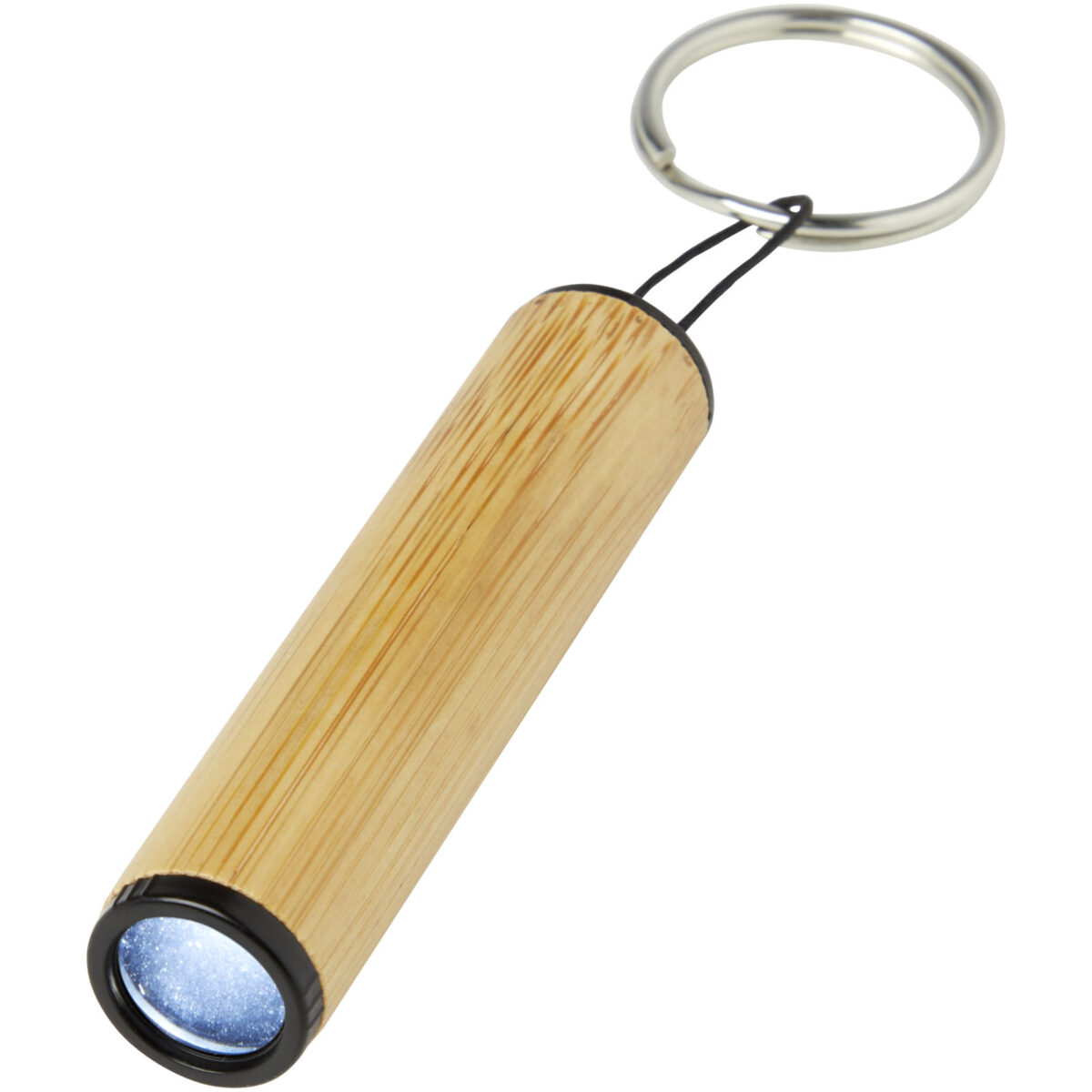 Cane bamboo key ring with light – Natural extra view