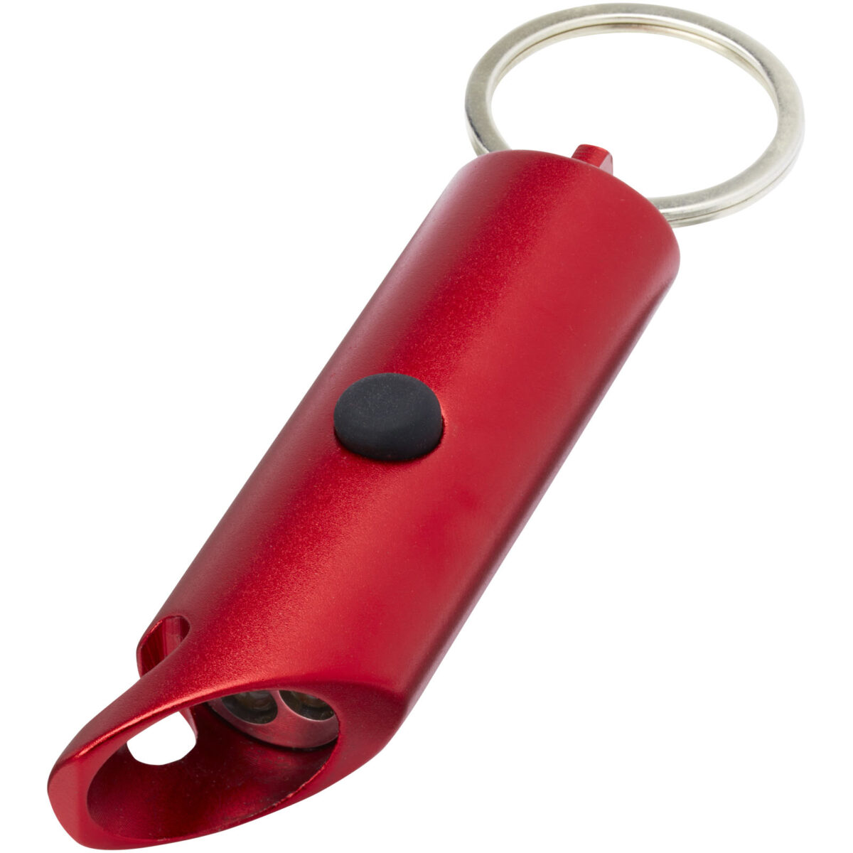 Flare RCS recycled aluminium IPX LED light and bottle opener with keychain – Red extra view