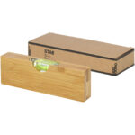 Flush bamboo spirit level with bottle opener – Natural extra view