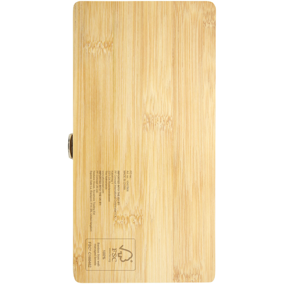 Rivet 19-piece bamboo/recycled plastic tool set – Natural back view
