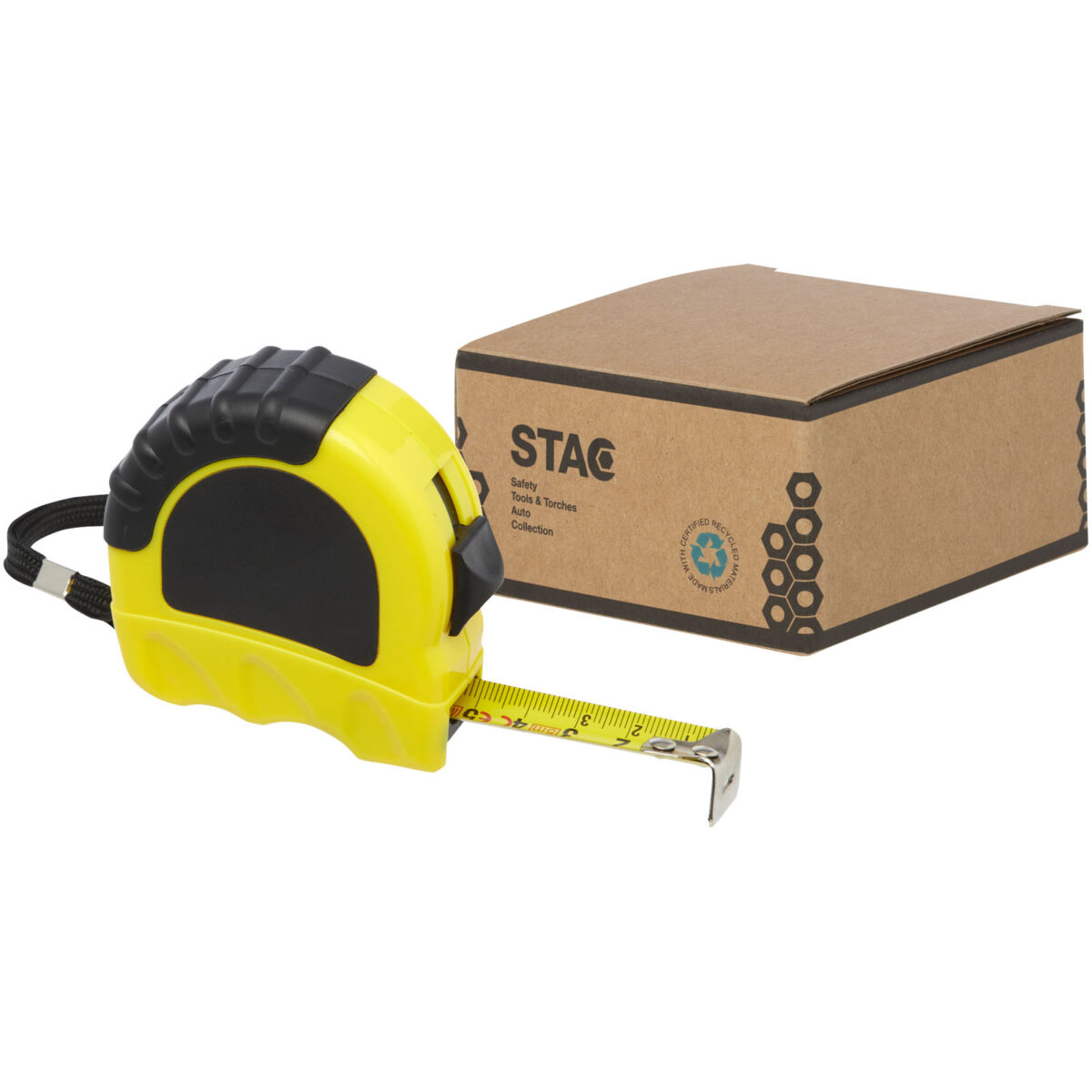 Rule 5-metre RCS recycled plastic measuring tape – Yellow extra view