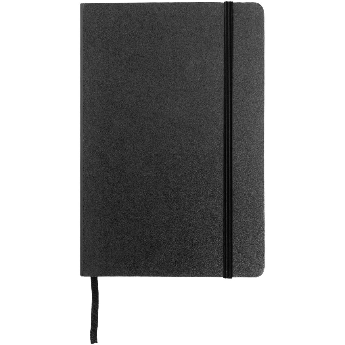 Classic A5 hard cover notebook – Solid black front view