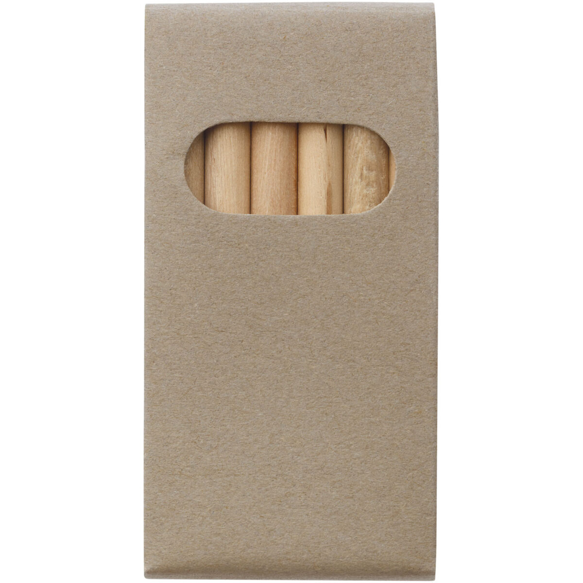 Ayola 6-piece coloured pencil set – Natural front view