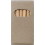 Ayola 6-piece coloured pencil set – Natural front view