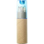 Kram 6-piece coloured pencil set – Blue front view