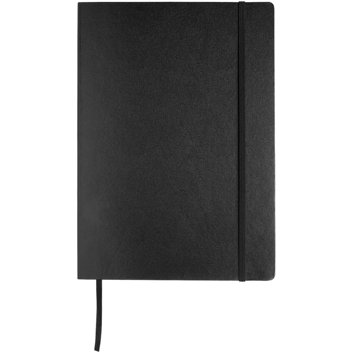 Executive A4 hard cover notebook – Solid black front view