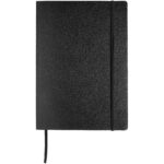 Executive A4 hard cover notebook – Solid black front view