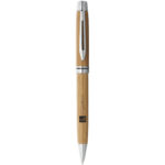 Jakarta bamboo ballpoint pen (black ink) – Natural with logo