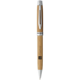 Jakarta bamboo ballpoint pen (black ink) – Natural with logo