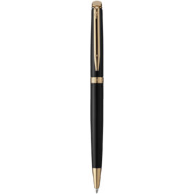 Waterman Hémisphère ballpoint pen (blue ink) – Solid black front view