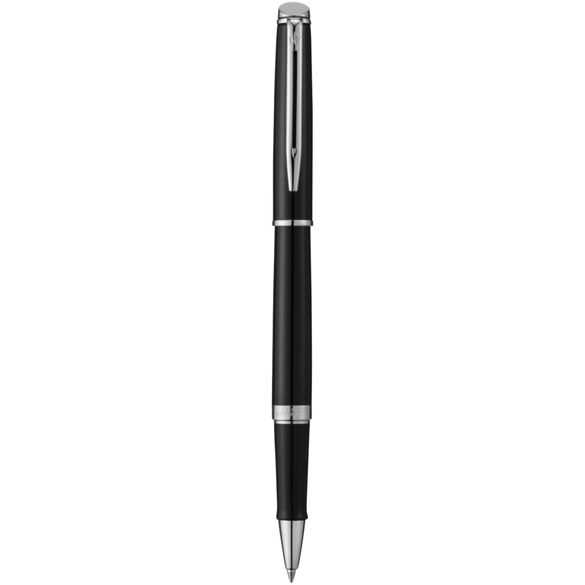 Waterman Hémisphère rollerball pen (black ink) – Solid black front view