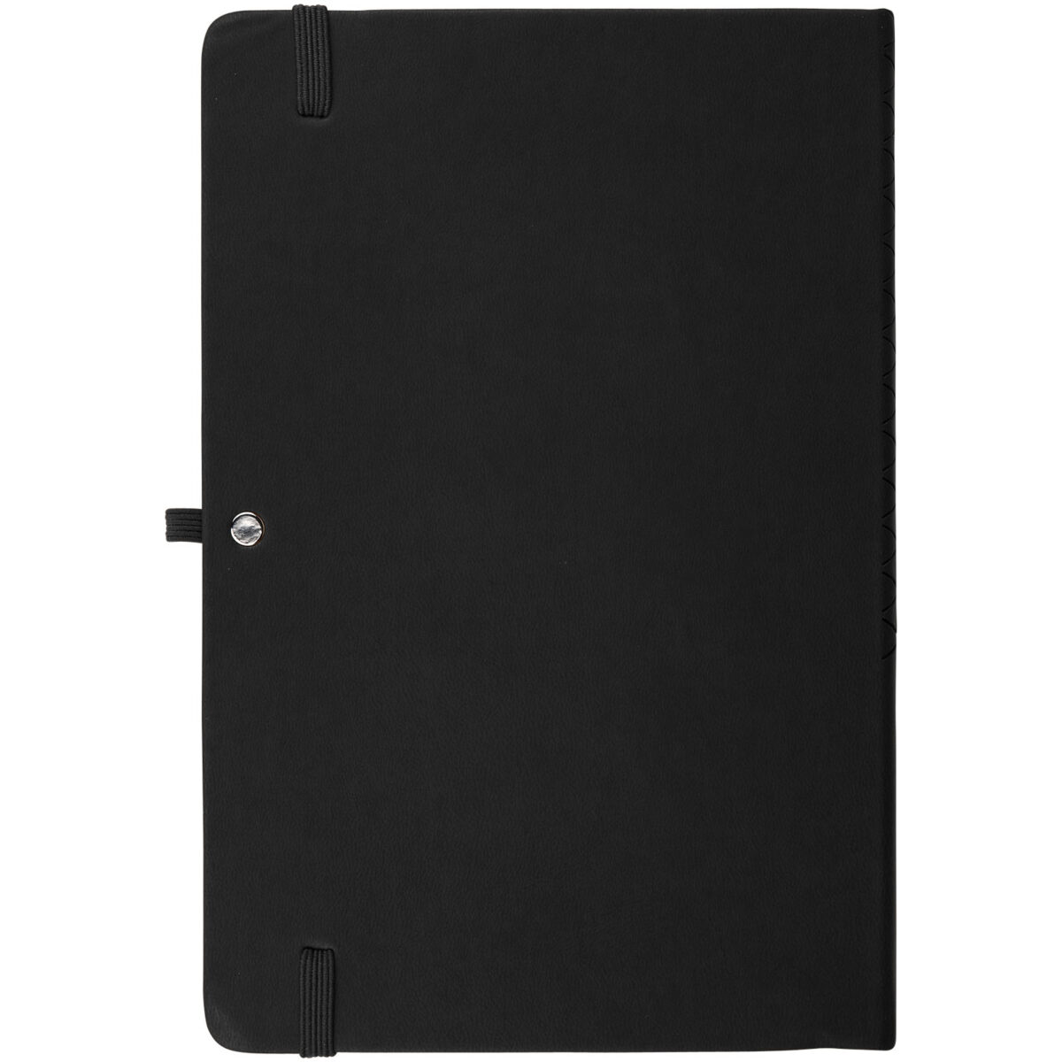 Theta A5 hard cover notebook – Solid black back view