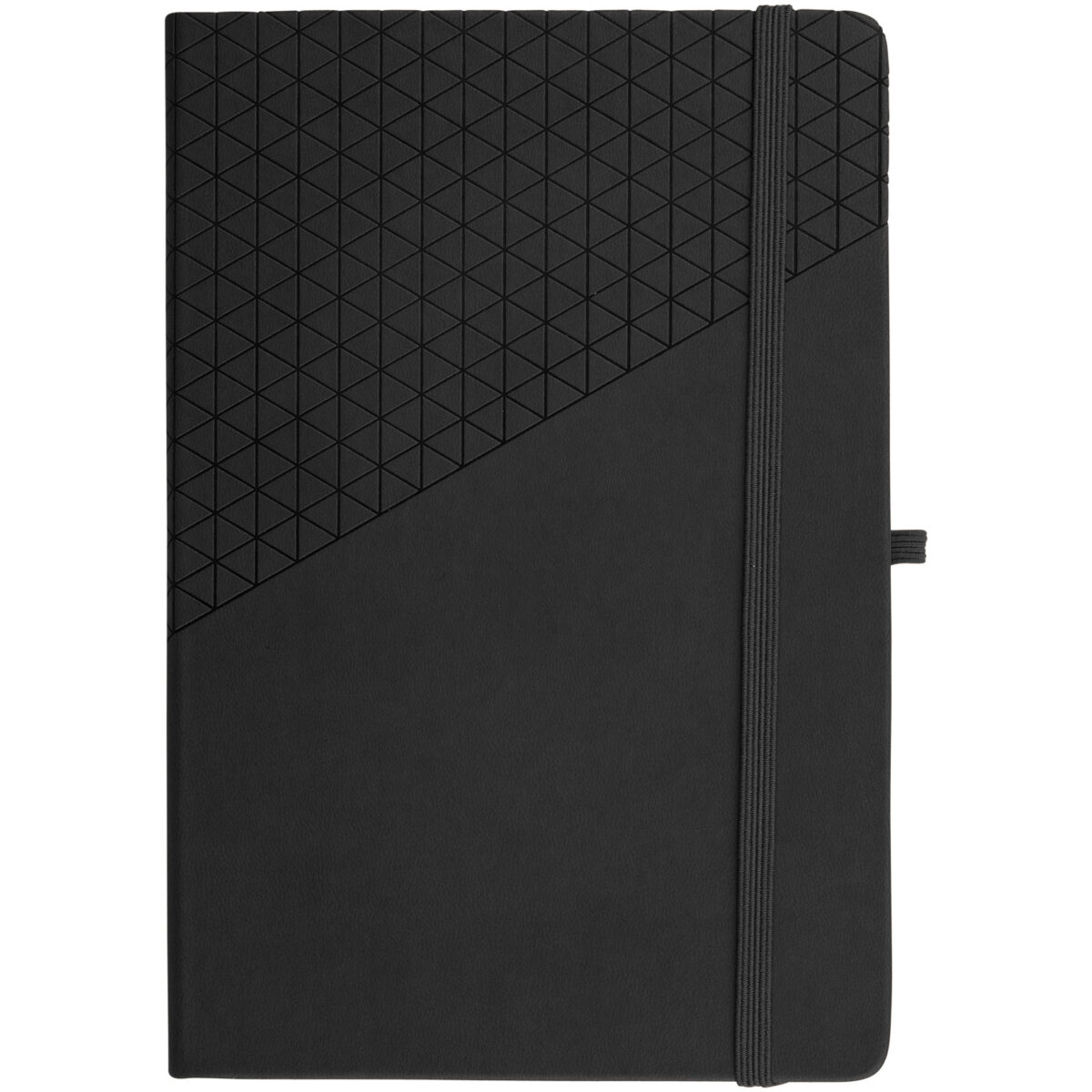 Theta A5 hard cover notebook – Solid black front view