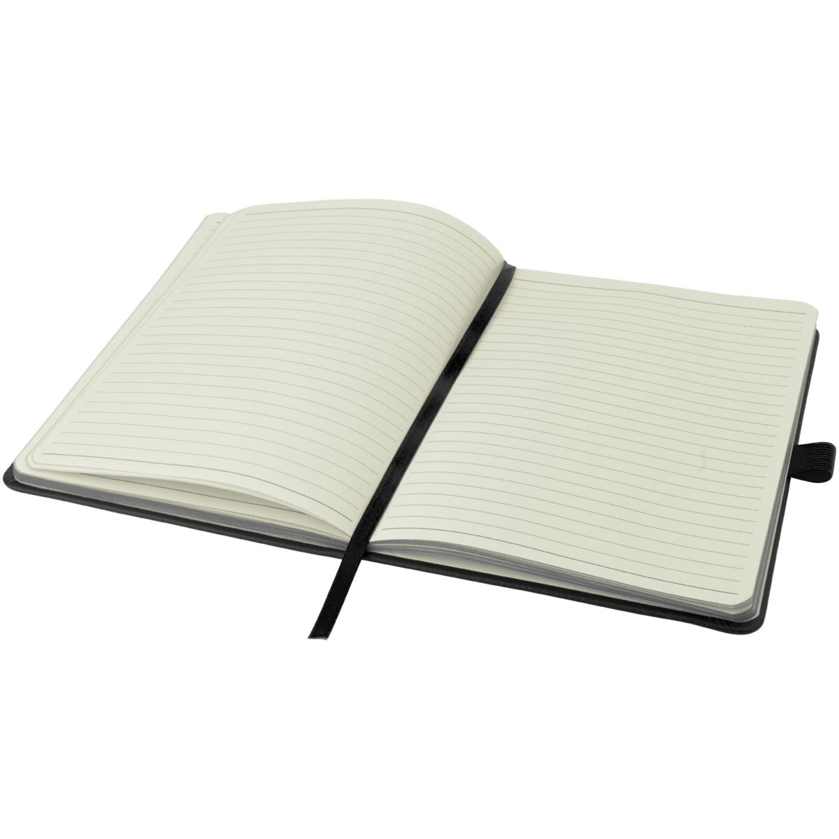 Colour-edge A5 hard cover notebook – Solid black extra view