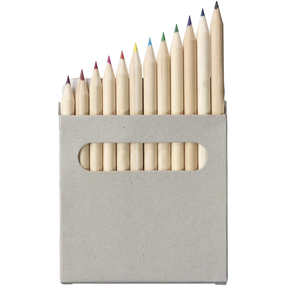 Tallin 12-piece coloured pencil set – Light grey front view