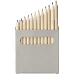 Tallin 12-piece coloured pencil set – Light grey front view