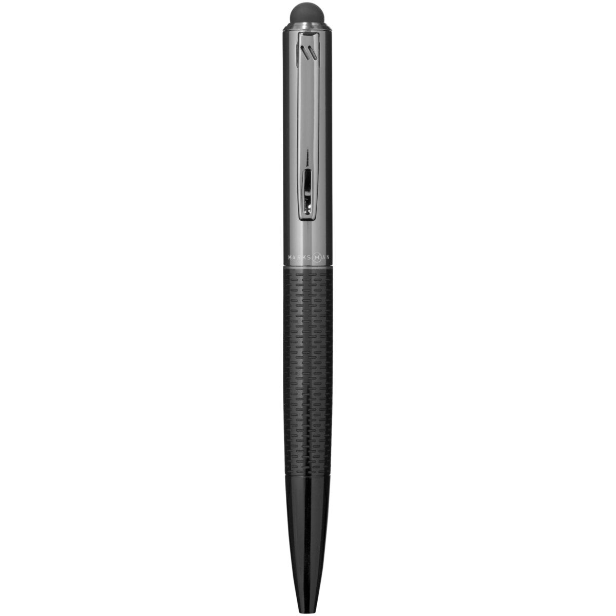 Dash stylus ballpoint pen (black ink) – Solid black front view