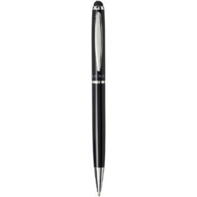 Lento stylus ballpoint pen (black ink) – Solid black front view
