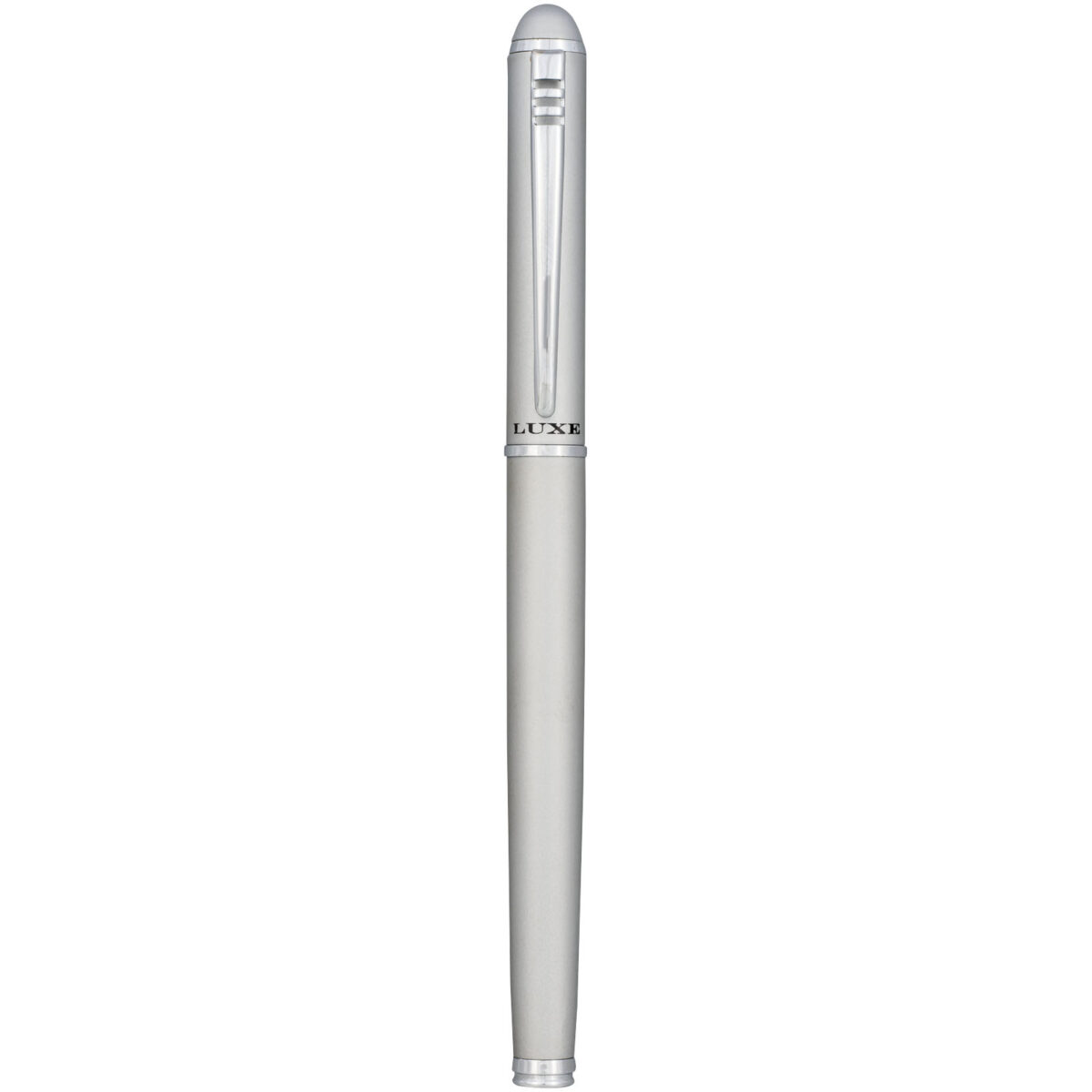 Andante duo pen gift set (black ink) – Silver front view