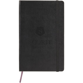 Moleskine Classic L hard cover notebook - ruled – Solid black with logo