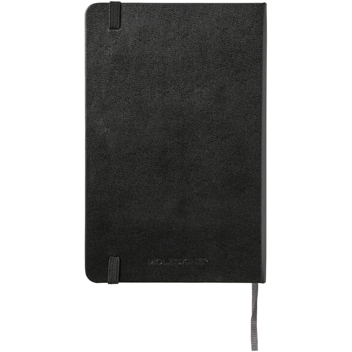 Moleskine Classic M hard cover notebook - ruled – Solid black back view