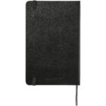Moleskine Classic M hard cover notebook - ruled – Solid black back view