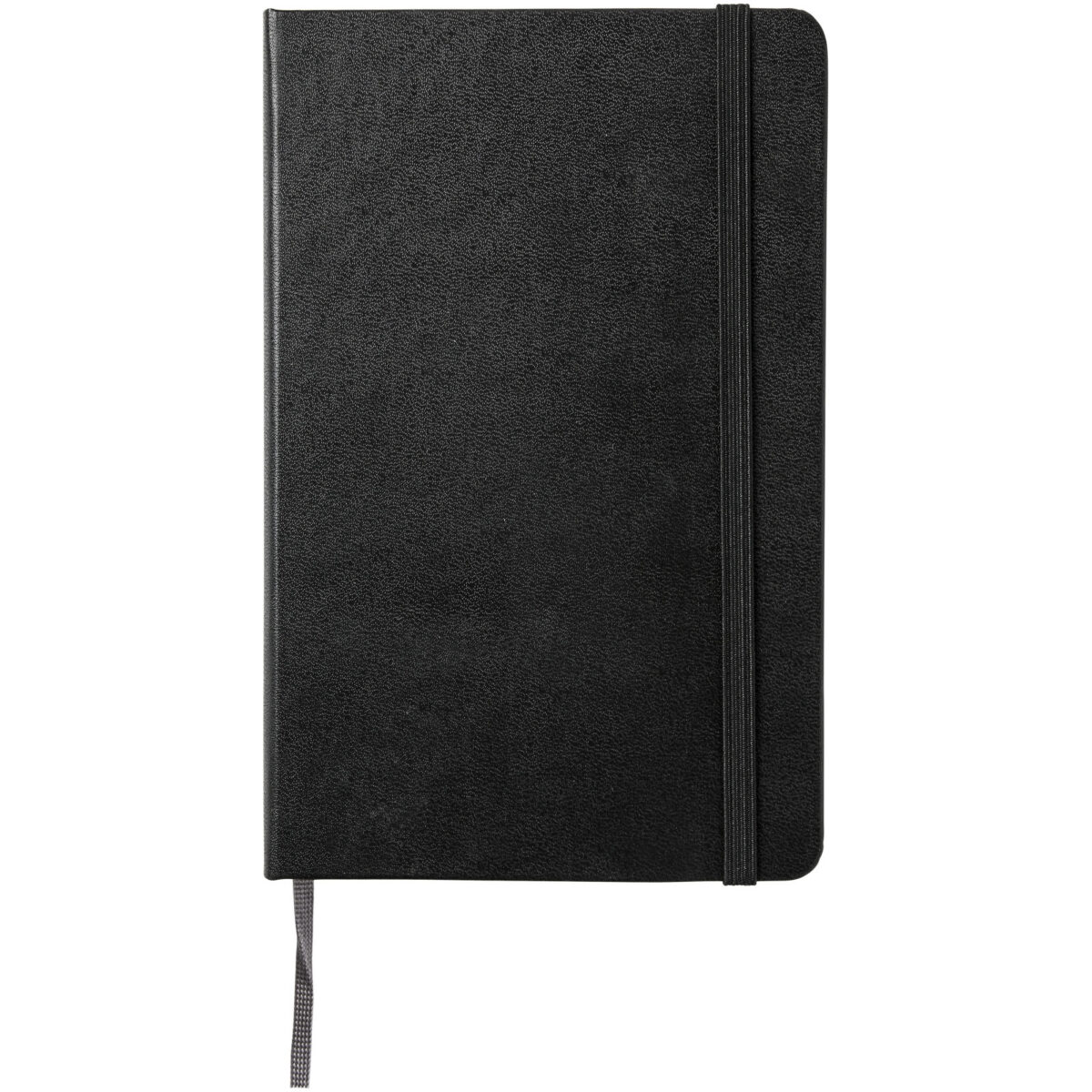 Moleskine Classic M hard cover notebook - ruled – Solid black front view